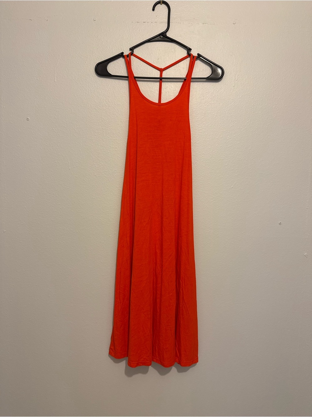 Pull&Bear Bright Orange Maxi Dress with Strappy Back